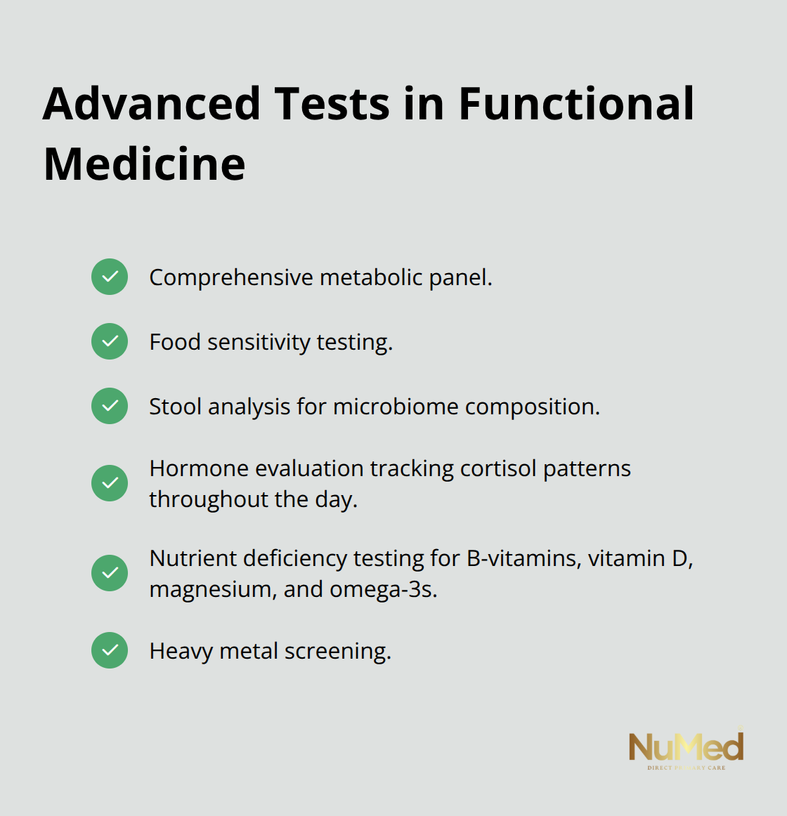 Common assessments ordered at the start of care